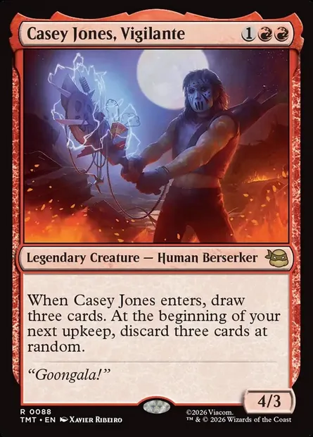 Casey Jones, Vigilante, Magic card TMT 88 — Teenage Mutant Ninja Turtles set