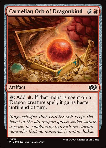 Carnelian Orb of Dragonkind, Magic card J25 131 — Foundations Jumpstart set