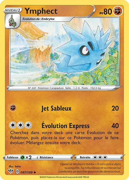 Ymphect, carte Pokémon DAA 87 — extension Ténèbres Embrasées