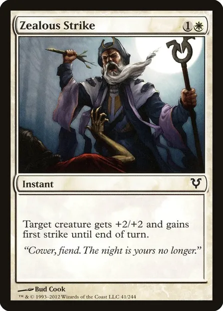 Zealous Strike, Magic card AVR 41 — Avacyn Restored set