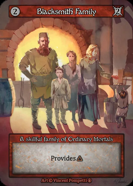 Blacksmith Family, carte Sorcery ATH 007 — extension Arthurian Legends