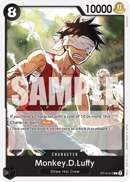 Monkey D. Luffy, carte One Piece ST14-012 — extension 3D2Y