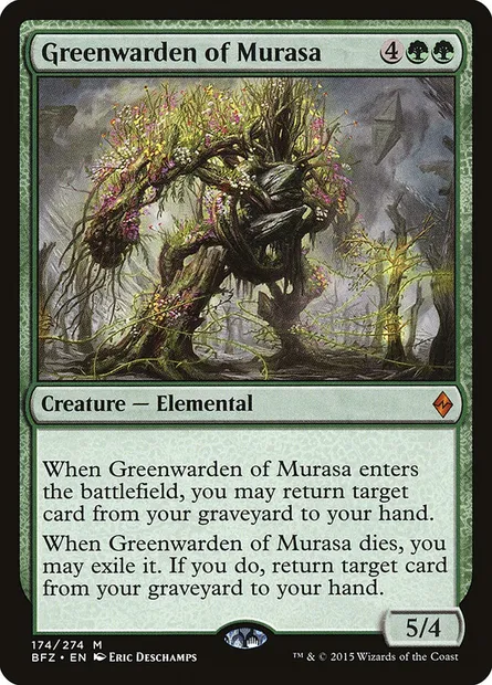 Greenwarden of Murasa, Magic card BFZ 174 — Battle for Zendikar set