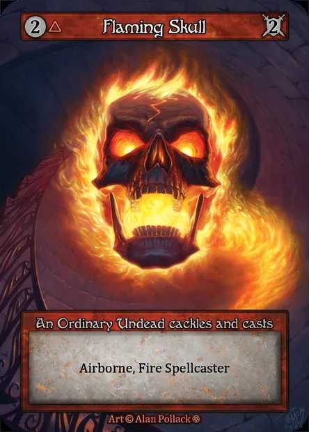 Flaming Skull, Sorcery card GOT 071 — Gothic set