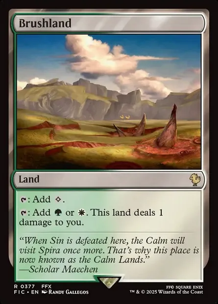 Brushland, Magic card FIC 377 — Final Fantasy Commander set