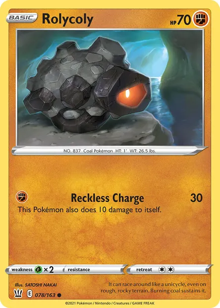 Rolycoly, Pokémon card BST 78 — Battle Styles set