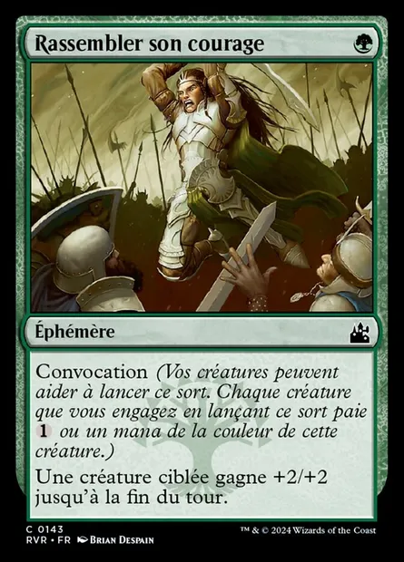 Rassembler son courage, carte Magic RVR 143 — extension Ravnica Remastered