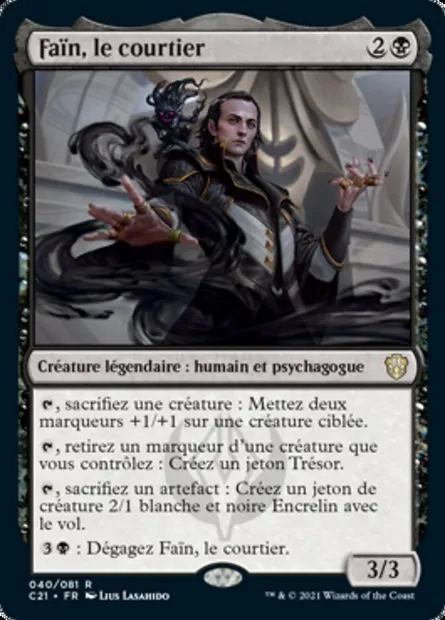 Faïn, le courtier, carte Magic C21 40 — extension Commander 2021