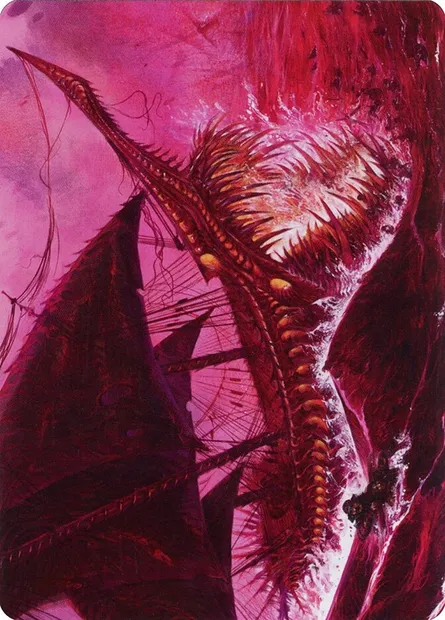 Marauding Dreadship // Marauding Dreadship, Magic card AMOM 36 — March of the Machine Art Series set
