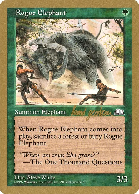 Rogue Elephant, Magic card WC97 sg139 — World Championship Decks 1997 set
