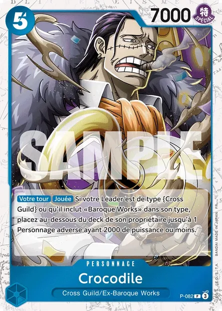 Crocodile, carte One Piece P-082 — extension Carte promo