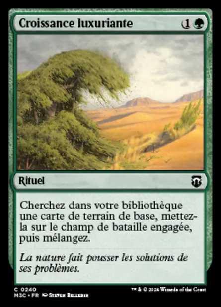 Croissance luxuriante, carte Magic M3C 240 — extension Modern Horizons 3 Commander