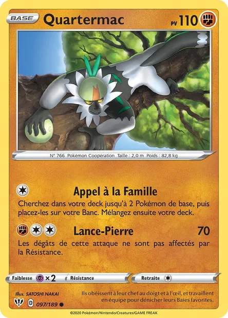 Quartermac, carte Pokémon DAA 97 — extension Ténèbres Embrasées