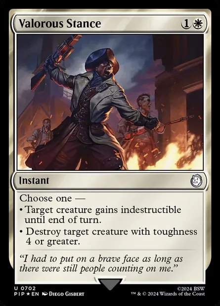 Posture valeureuse, carte Magic PIP 702 — extension Fallout
