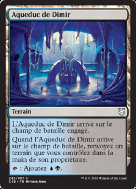 Aqueduc de Dimir, carte Magic C18 242 — extension Commander 2018