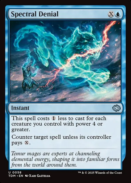 Spectral Denial, Magic card TDM 58 — Tarkir: Dragonstorm set