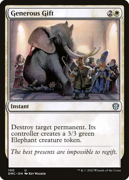 Generous Gift, Magic card DMC 100 — Dominaria United Commander set