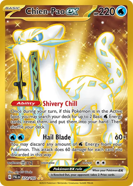 Chien-Pao ex, Pokémon card PAL 274 — Paldea Evolved set