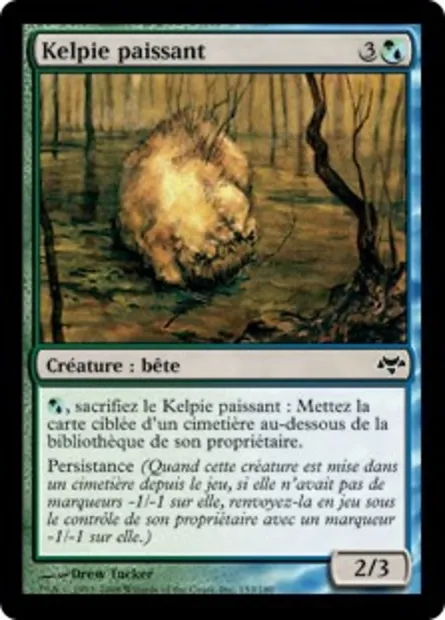 Kelpie paissant, carte Magic EVE 153 — extension Coucheciel
