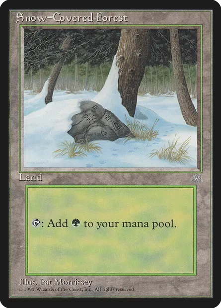 Snow-Covered Forest, Magic card ICE 383 — Ice Age set