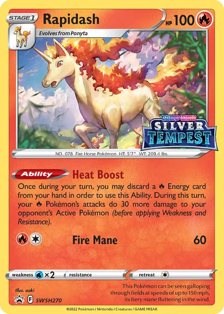 Rapidash, Pokémon card SWSH 270 — SWSH Black Star Promos set