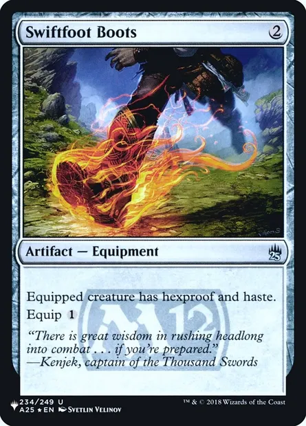 Swiftfoot Boots, Magic card PLST A25-234 — The List set
