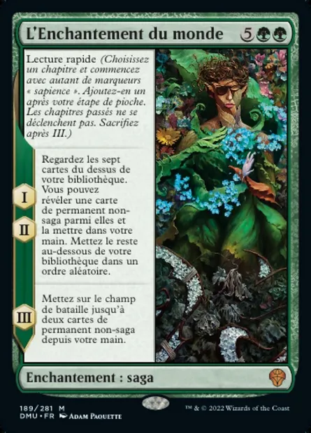 L'Enchantement du monde, carte Magic DMU 189 — extension Dominaria Uni