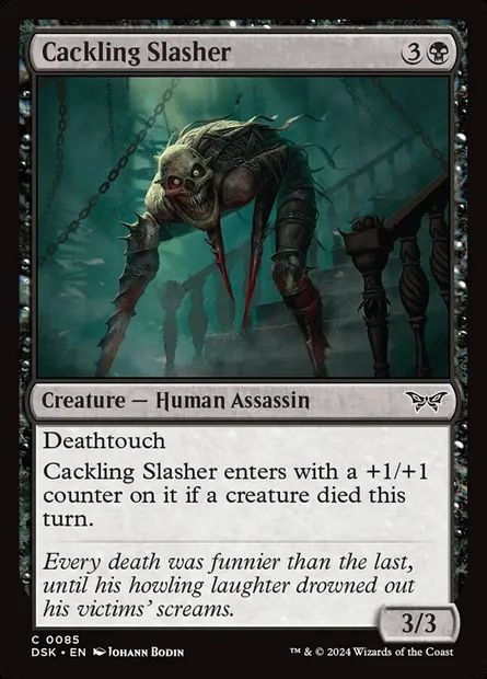 Cackling Slasher, Magic card DSK 85 — Duskmourn: House of Horror set