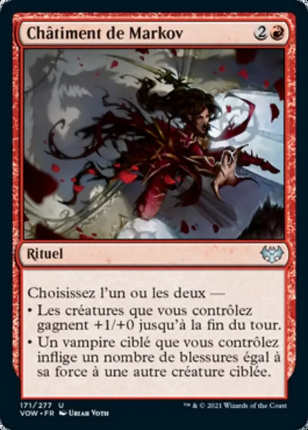 Châtiment de Markov, carte Magic VOW 171 — extension Innistrad : noce écarlate