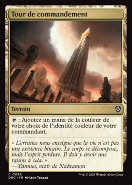 Tour de commandement, carte Magic DRC 59 — extension Aetherdrift Commander