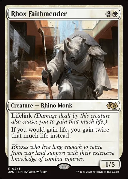 Rhox Faithmender, Magic card J25 245 — Foundations Jumpstart set