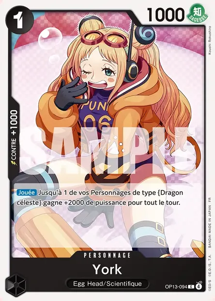 York, carte One Piece OP13-094 — extension SUCCESSEURS