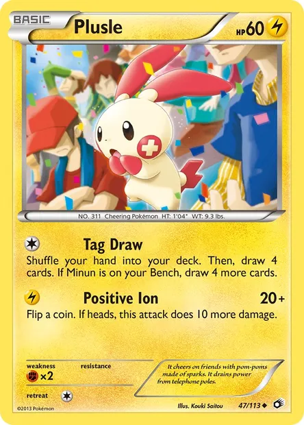 Plusle, Pokémon card LTR 47 — Legendary Treasures set