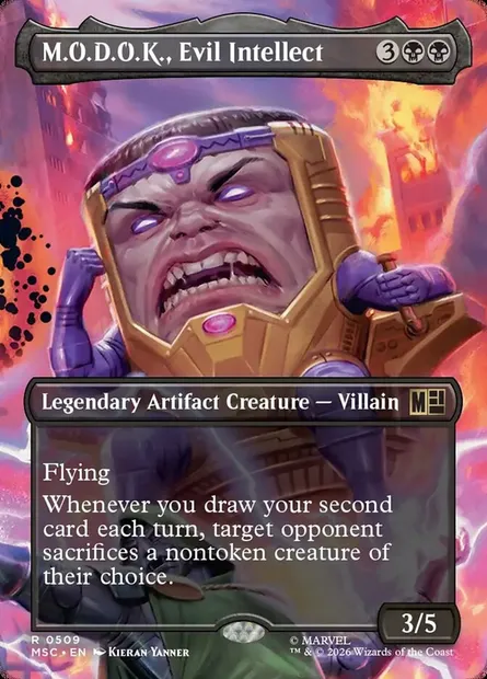 M.O.D.O.K., Evil Intellect, Magic card MSC 509 — Marvel Super Heroes Commander set