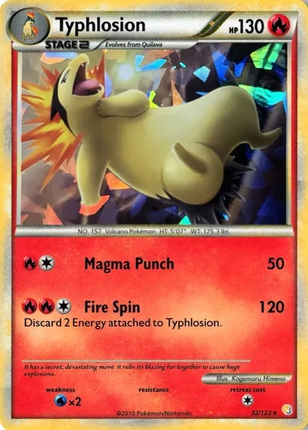 Typhlosion, carte Pokémon TDX 032-2 — extension Theme Deck & Blisters Exclusives