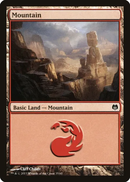 Mountain, Magic card DDL 35 — Duel Decks: Heroes vs. Monsters set