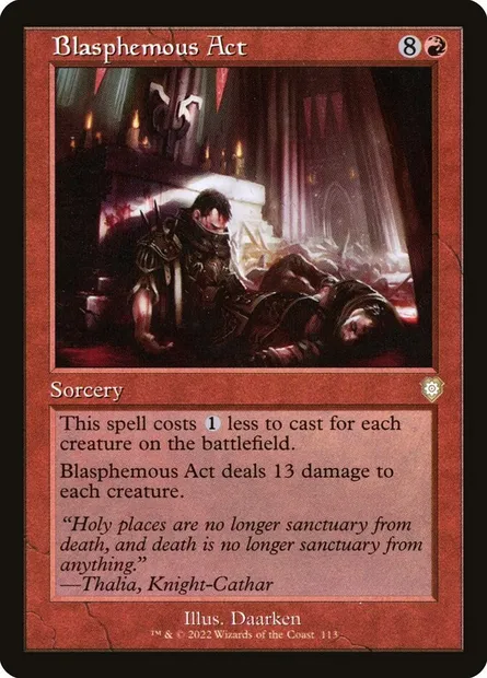 Blasphemous Act, Magic card BRC 113 — The Brothers' War Commander set