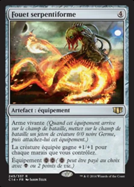Fouet serpentiforme, carte Magic C14 245 — extension Commander 2014