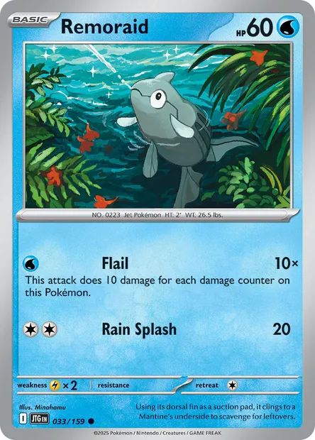 Remoraid, Pokémon card JTG 033 — Journey Together set