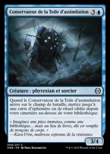 Conservateur de la Toile d'assimilation, carte Magic ONE 59 — extension Tous Phyrexians