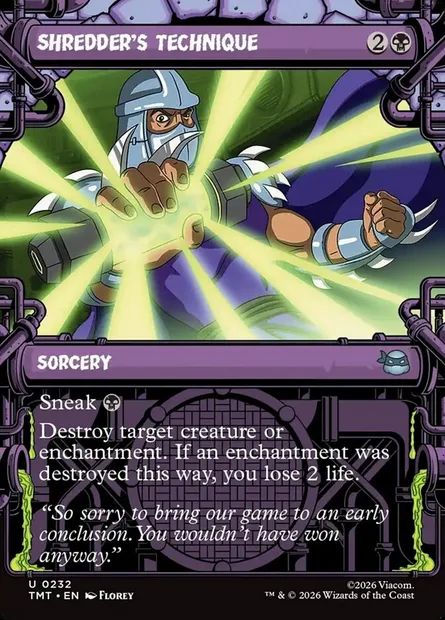 Shredder's Technique, Magic card TMT 232 — Teenage Mutant Ninja Turtles set