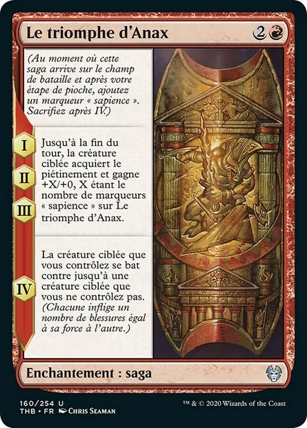 Le triomphe d'Anax, carte Magic THB 160 — extension Theros Beyond Death