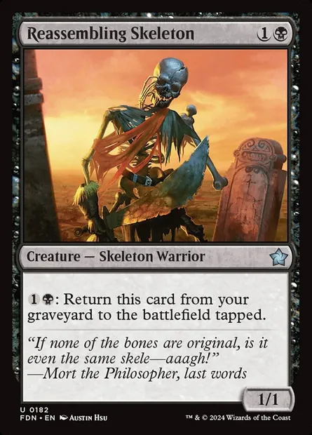 Reassembling Skeleton, Magic card FDN 182 — Foundations set