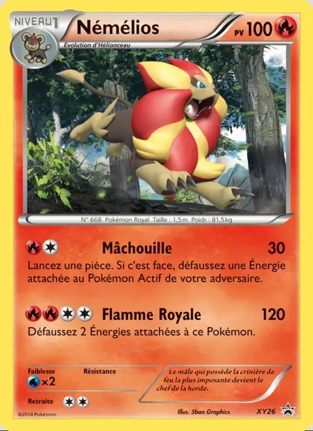 Némélios, carte Pokémon XY 26 — extension Promo XY