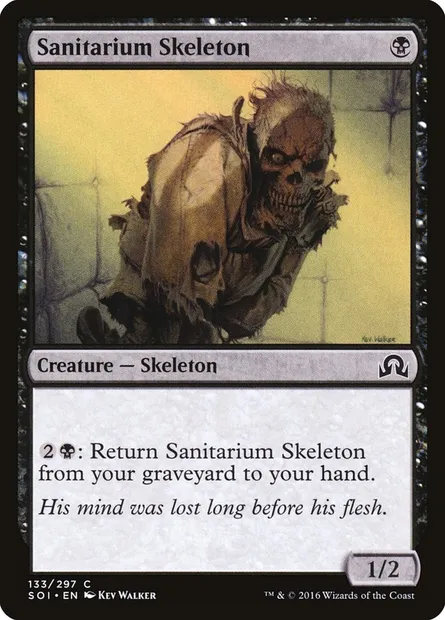 Sanitarium Skeleton, Magic card SOI 133 — Shadows over Innistrad set