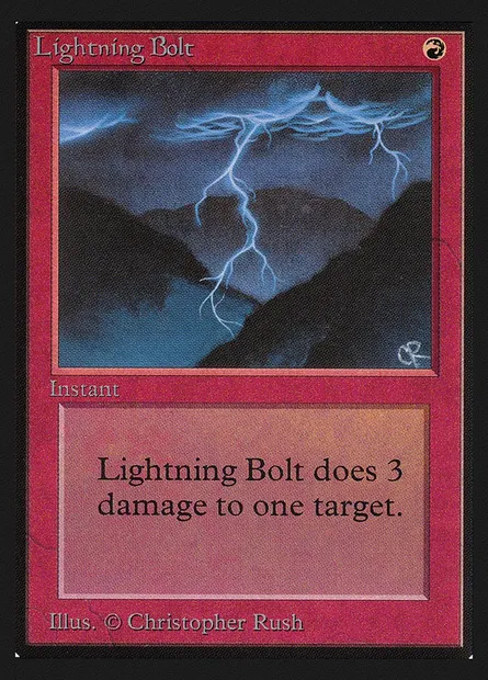 Lightning Bolt, Magic card CED 162 — Collectors' Edition set