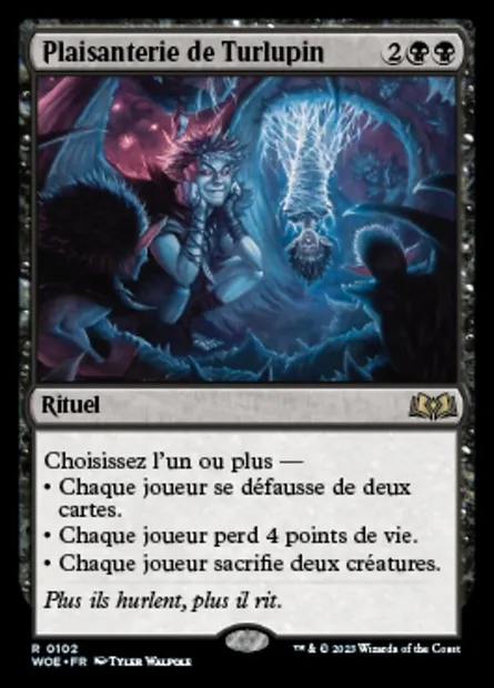 Plaisanterie de Turlupin, carte Magic WOE 102 — extension Wilds of Eldraine