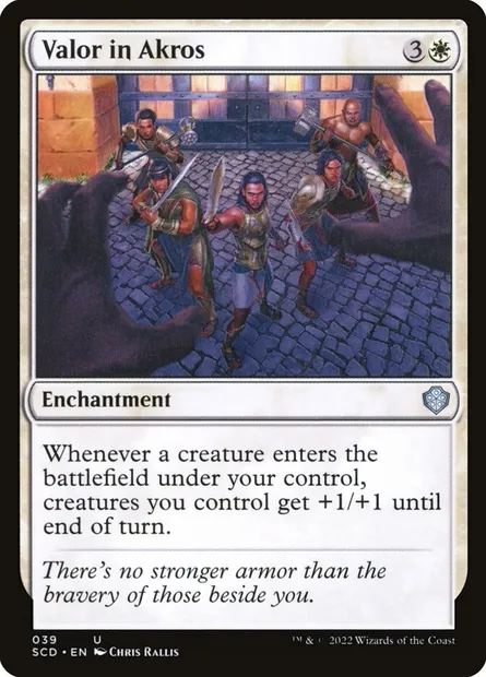 Valeur d'Akros, carte Magic SCD 39 — extension Starter Commander Decks