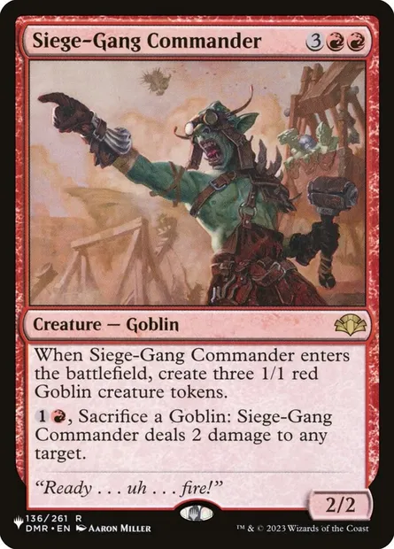 Siege-Gang Commander, Magic card PLST DMR-136 — The List set