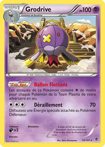 Grodrive, carte Pokémon PLB 35 — extension Explosion Plasma